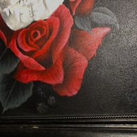 Cat Skull Framed Original Painting - Thumbnail 3