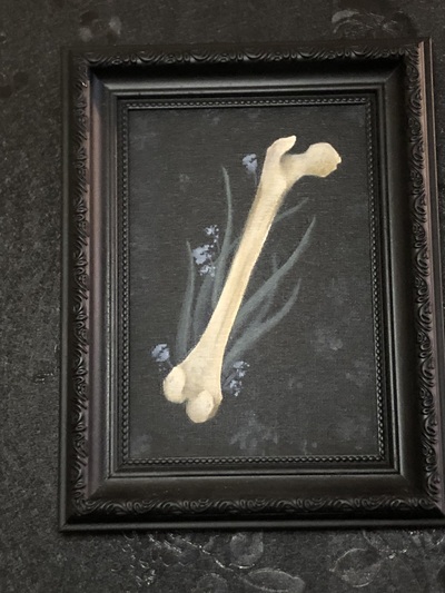 Framed Femur Bone Painting