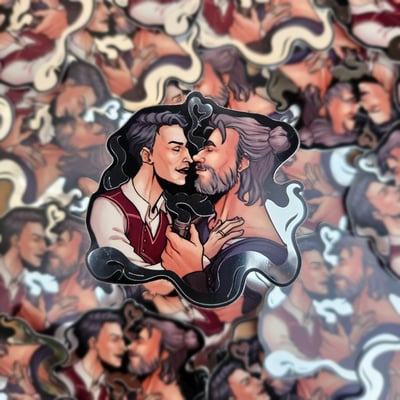 Foil print arcane stickers