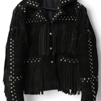 Crafted Leather New Men's Motorcycle Genuine Black Suede Leather Bomber Slim fit Biker jacket  - Thumbnail 2