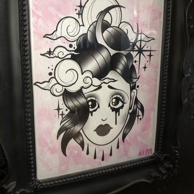 Sad gal framed print - Thumbnail 3