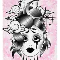 Sad Gal Framed Print - Thumbnail 1