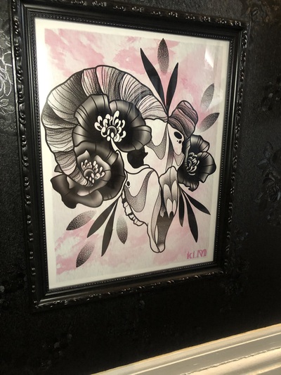 Ram Skull Framed Print