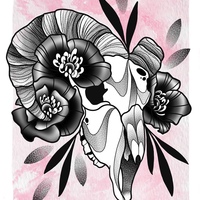 Ram Skull Framed Print - Thumbnail 1