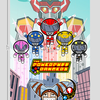 Powerpuff Girls x Power Rangers Print - Thumbnail 1