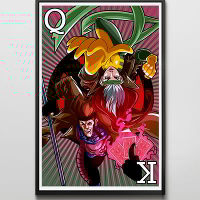 Gambit & rogue/king & queen print