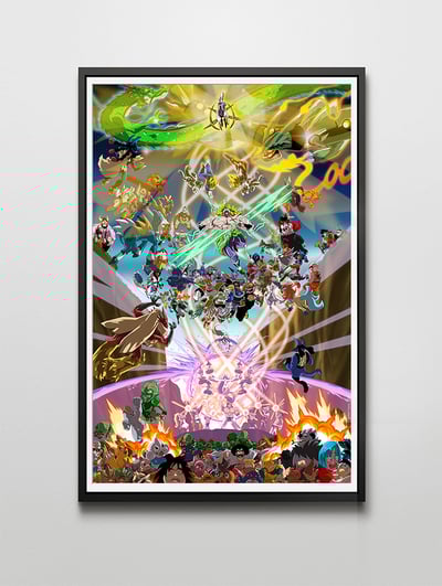 DBZ x Pokemon Print