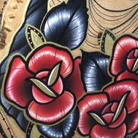 Antlers & Roses Wood Slab - Thumbnail 2