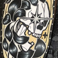 Chrysantheskull Wood Slice - Thumbnail 1