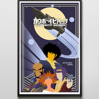 Cowboy bebop art deco print