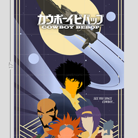 Cowboy Bebop Art Deco Print - Thumbnail 1