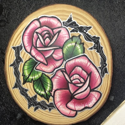 Watch for the thorns wood slab