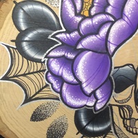 Skull & Webs Wood Slab - Thumbnail 1