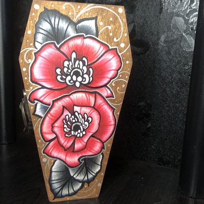 Coffin box: poppies - Thumbnail 2