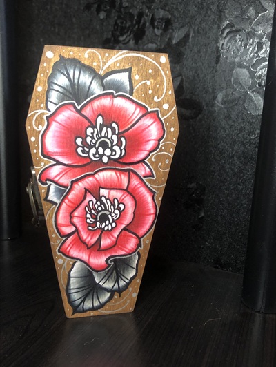 Coffin Box: Poppies