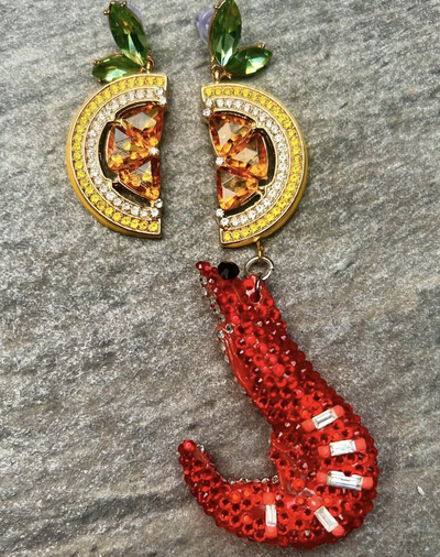 shrimp cocktail earrings