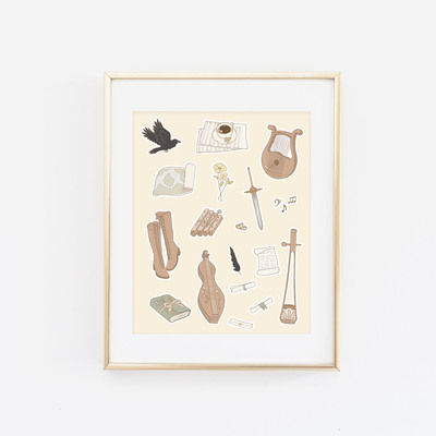 Bard supplies collage 2 print