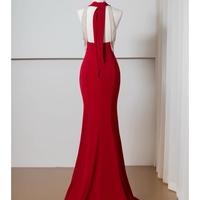 Red Prom Dress, Mermaid Prom Dress, Long Prom Dress with Pearl, Colored Wedding Dress, Evening Party Dress, Prom Gown - Thumbnail 7