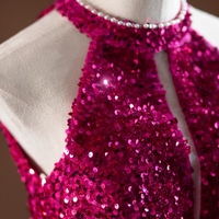 Elegant Purple Sequin Evening Gown,Sparkly Mermaid Prom Dress,Luxury Formal Party Dress - Thumbnail 4