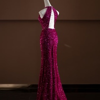 Elegant Purple Sequin Evening Gown,Sparkly Mermaid Prom Dress,Luxury Formal Party Dress - Thumbnail 7