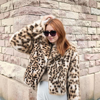 Fashionable faux fur coat plush coat