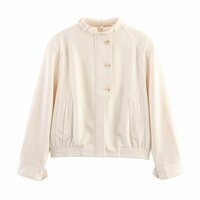 Street Fashion Solid Color Textured Button Jacket - Thumbnail 1