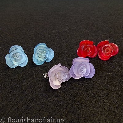 Rose stud earrings