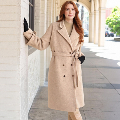 Street fashion long terry coat