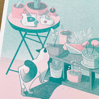 Frankie Outside Risograph Print (8.5x12) - Thumbnail 1