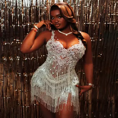 Ivory cocktail dresses prom evening sheath beaded crystals tassel luxurious mini short party graduation homecoming birthday holiday club