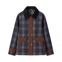 Street Fashion Casual Lapel Plaid Jacket - Thumbnail 2