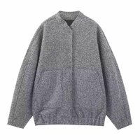 Urban casual woolen bomber jacket - Thumbnail 2