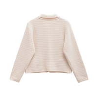 Street Fashion Button Lapel Knitted Jacket - Thumbnail 2