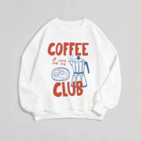 COFFEE CLUB CROISSANT BREAD PRINTED SWEATSHIRT - Thumbnail 2