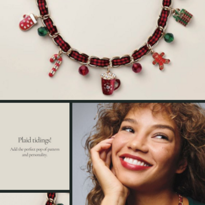 Merry in plaid charm necklace - Thumbnail 2