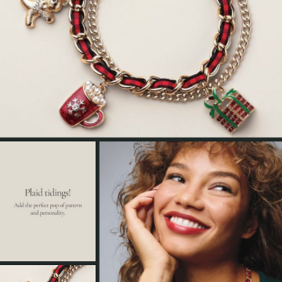 Merry in plaid charm bracelet - Thumbnail 4