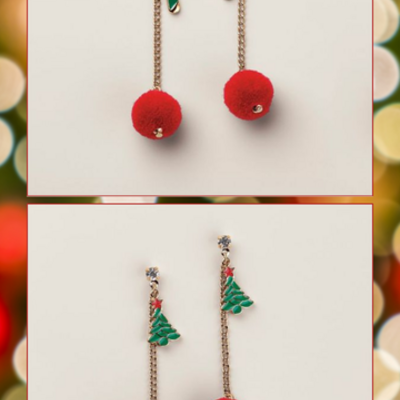 Jolly pom-pom drop earrings