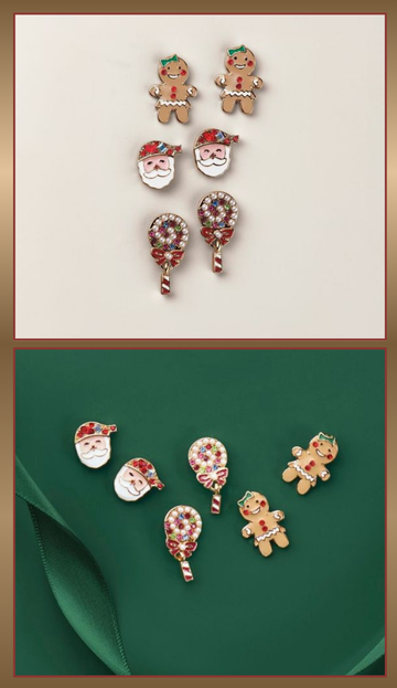 Santas Sweet Treats Earring Pack