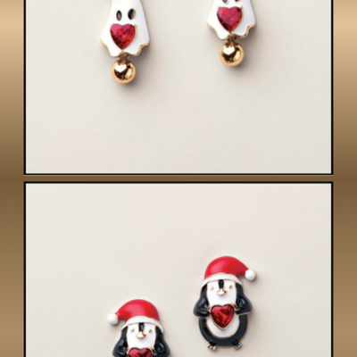 Snowy sweethearts earrings - Thumbnail 2