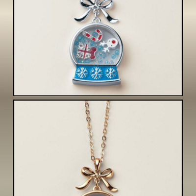 Let it snow globe charmed necklace - Thumbnail 4