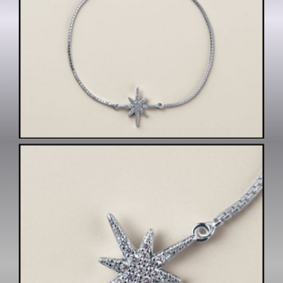 Sterling silver cz cosmic sparkle bracelet - Thumbnail 5
