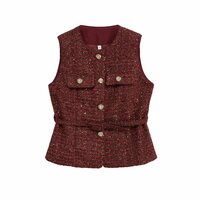 Belt-embellished vest - Thumbnail 2
