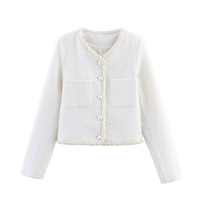 Elegant and fashionable pearl-decorated jacket - Thumbnail 2