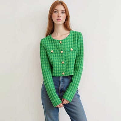 Temperamental and fashionable short jacket top - Thumbnail 4