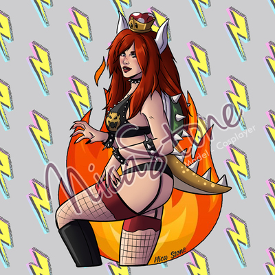 Queen koopa - sticker