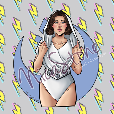 Space princess - sticker