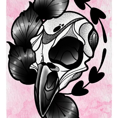 Bird skull 2 // print