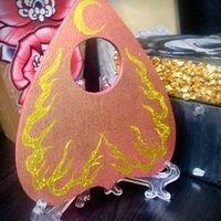 Golden Flame Mini Ouija Planchette - Thumbnail 1