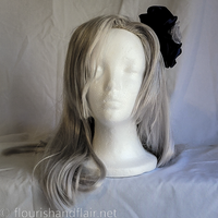 Blue and Silver Rose Bush Barrette - Thumbnail 2