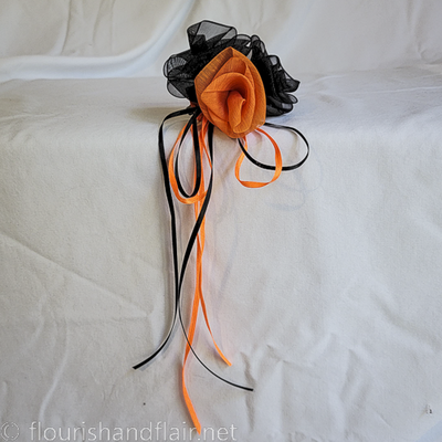 Halloween flower hair accessory - bows and roses